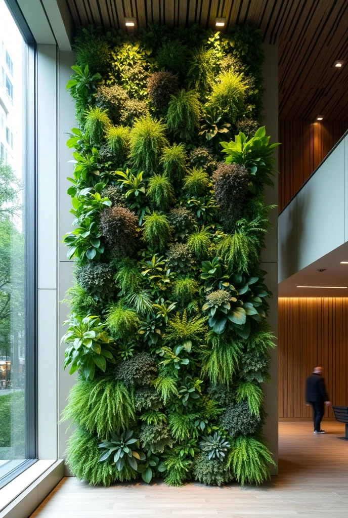 Vertical living wall installation